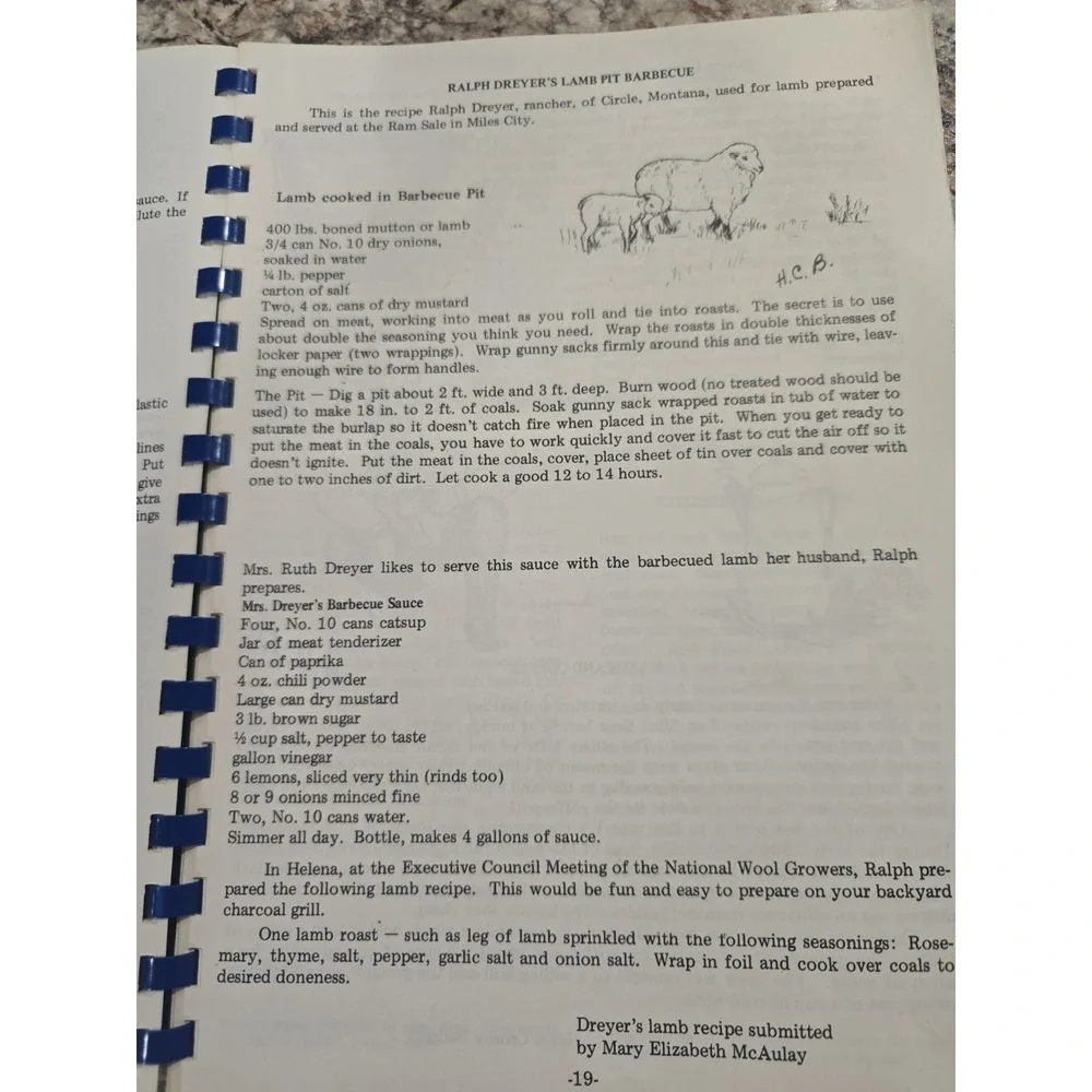 Vintage‎ Montana Bicentennial Grandma's Favorite Recipes By Range Riders Reps